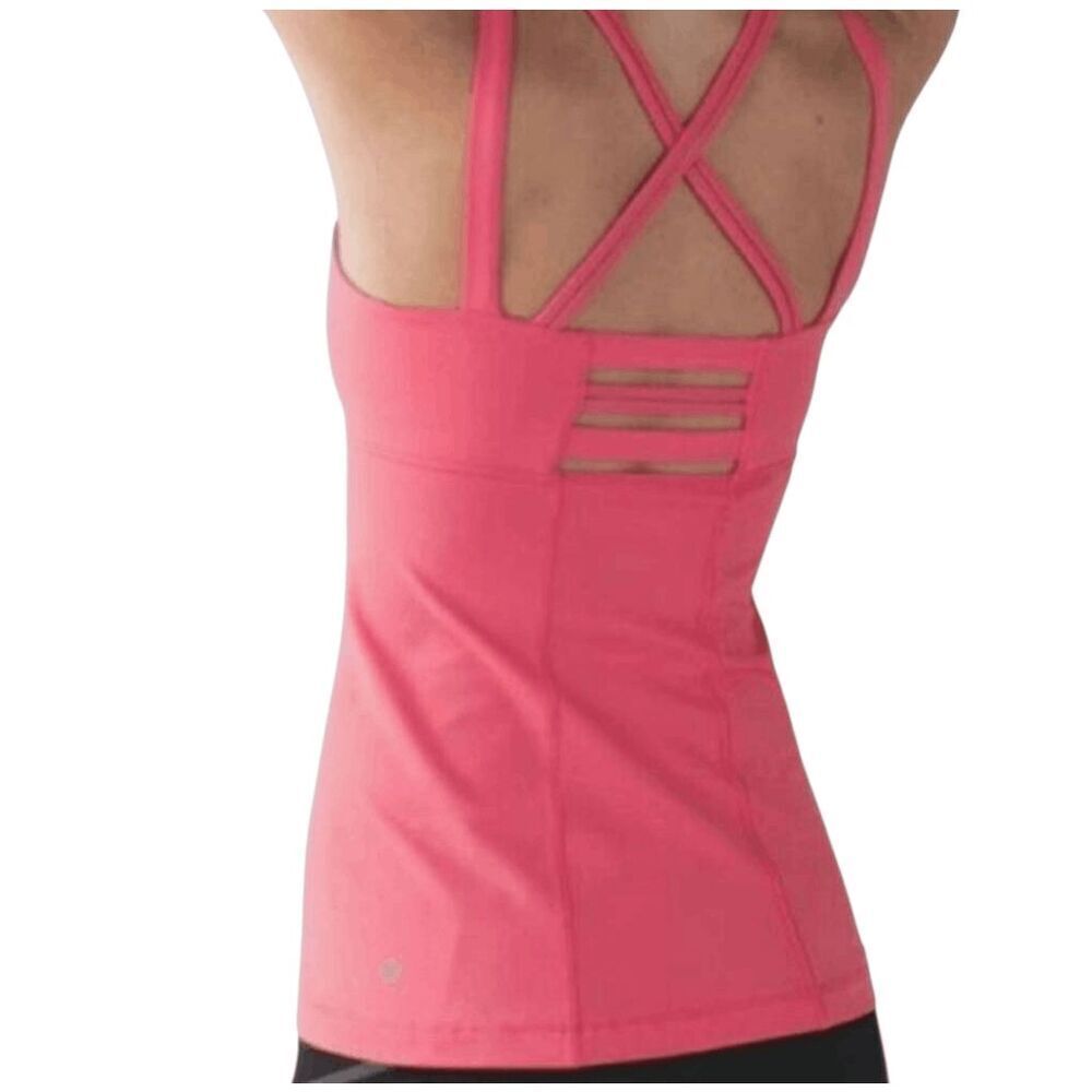 LULULEMON ATHLETICA Happy Strappy Tank In Pink Lemonade Size 6